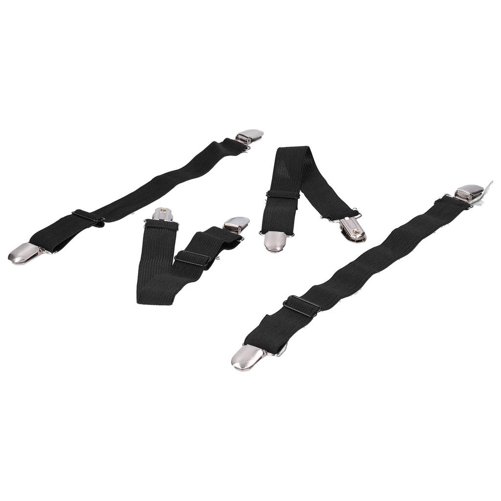 4Pcs Bed Sheet Fasteners Suspenders Elastic Sheet Band Straps Clips Holder