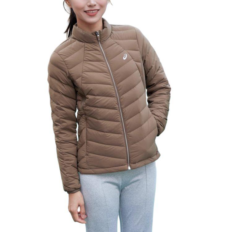 ASICS Lightweight Warm Stand Collar Zipper Slim Fit Long Sleeve Down Jacket Women outerwear 2032D407-200