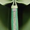 Used 9896 Long Zip Wallet 66A590 7940 Green Two-Tone Zip Around Gancini Black Men's from Japan AUTHENTIC