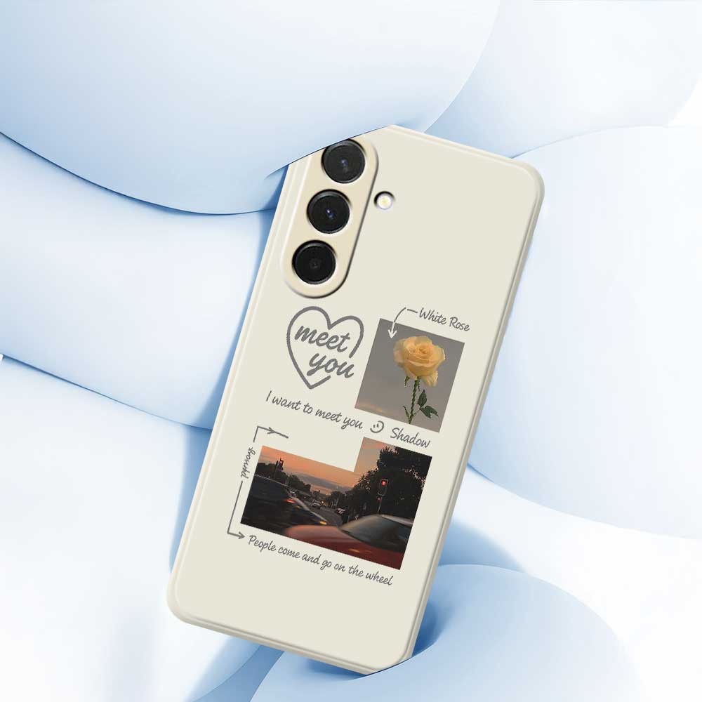 For Samsung Galaxy A36 5G Case Meet You Photo Pattern Printing Straight Edge TPU Phone Back Cover