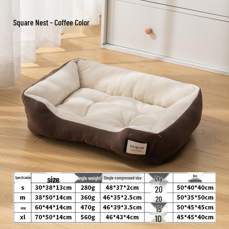 All-Season Warm Pet Bed for Small Dogs and Cats