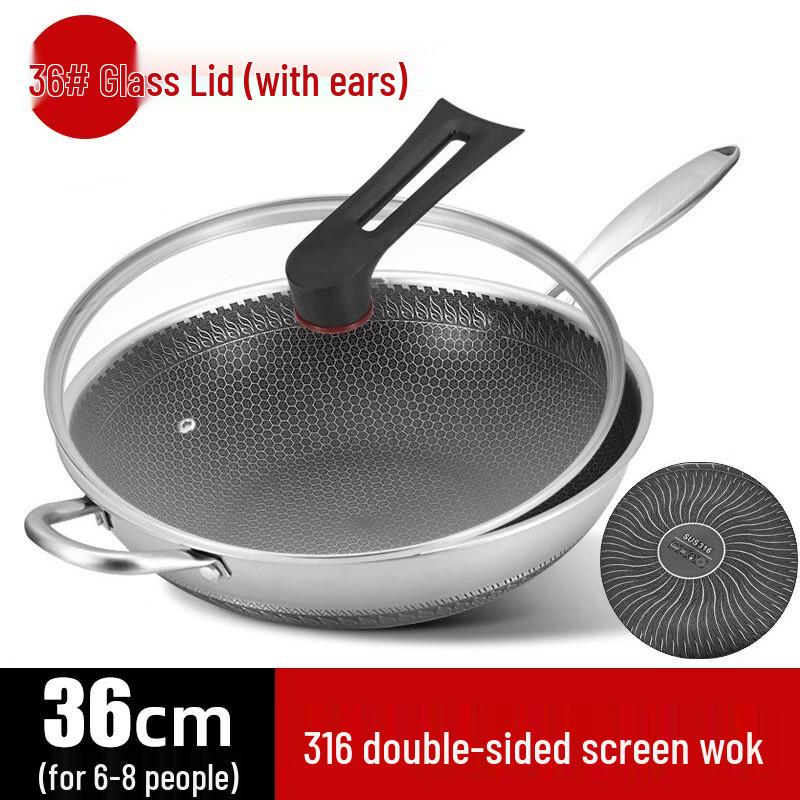 Wutuo Honeycomb Stainless Steel Wok