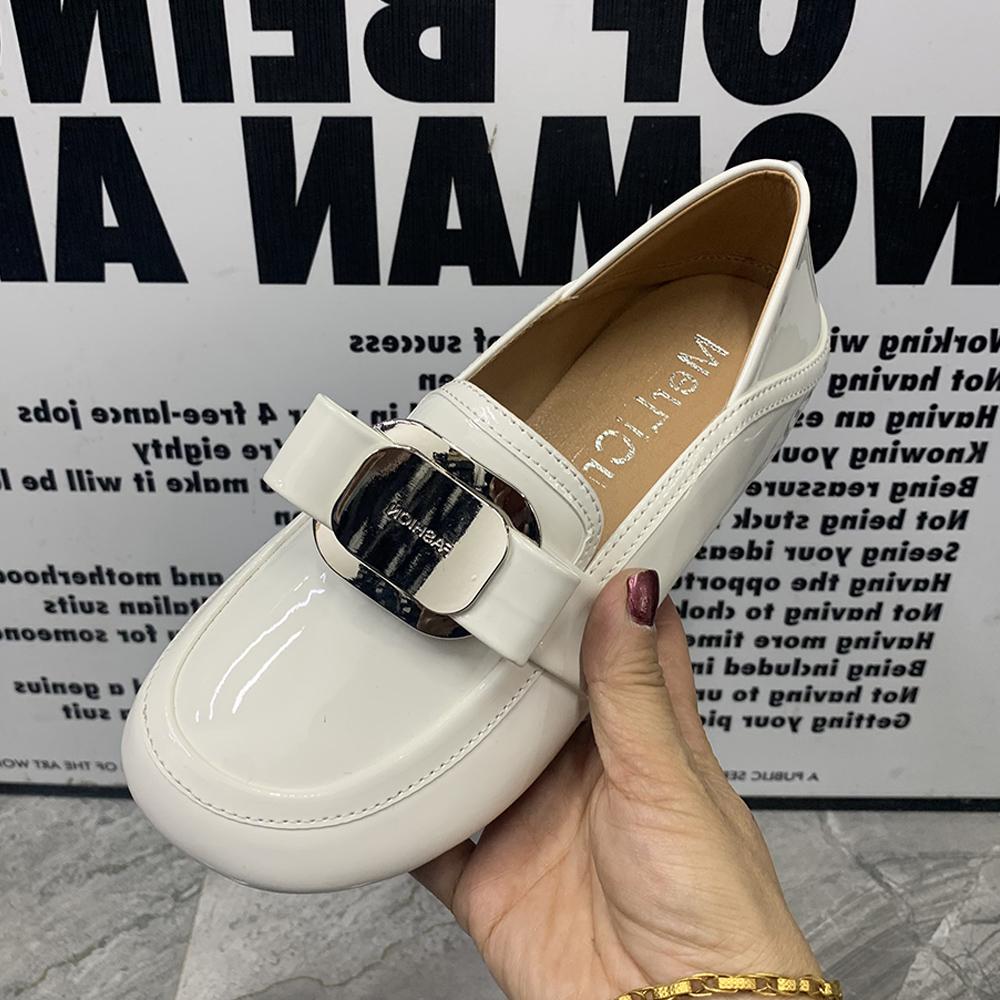 Zapatos Planos de Moda para Mujer Tallas Grandes Zapatos Casuales para Mujer Zapatos Mocasines Antideslizantes para Mujer Zapatos de Charol para Mujer Zapatos de Diseñador Estilo Nuevo