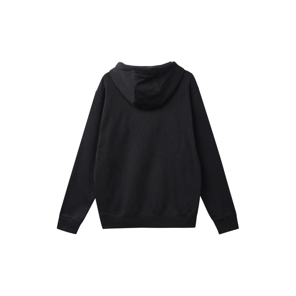 Nike Letter Logo American Vintage Embroidered Hoodie And Fleece Warm Cuffed Pants Sweatshirt Set Men Sweatshirt Set Black DX0542-010+CD3130-010