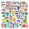 46 Cartoon Monster Information Officer Graffiti Stickers Decorate Suitcase Pen Guitar Notebook Waterproof Explosive