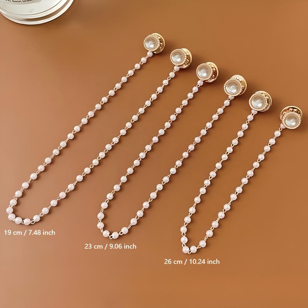 1 unidad de cadena anti-luz de perlas, cadena corporal anti-luz decorativa para mujer, bandolera grande de una sola palabra para escote, cadena anti-luz.
