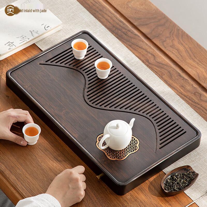 Lanyue Bamboo Tea Tray with Embedded Drainage