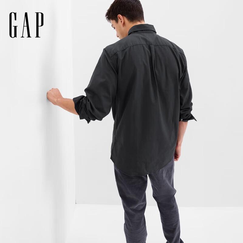 Gap Men s 2025 Spring Basic Lapel Long Sleeve Shirt XS