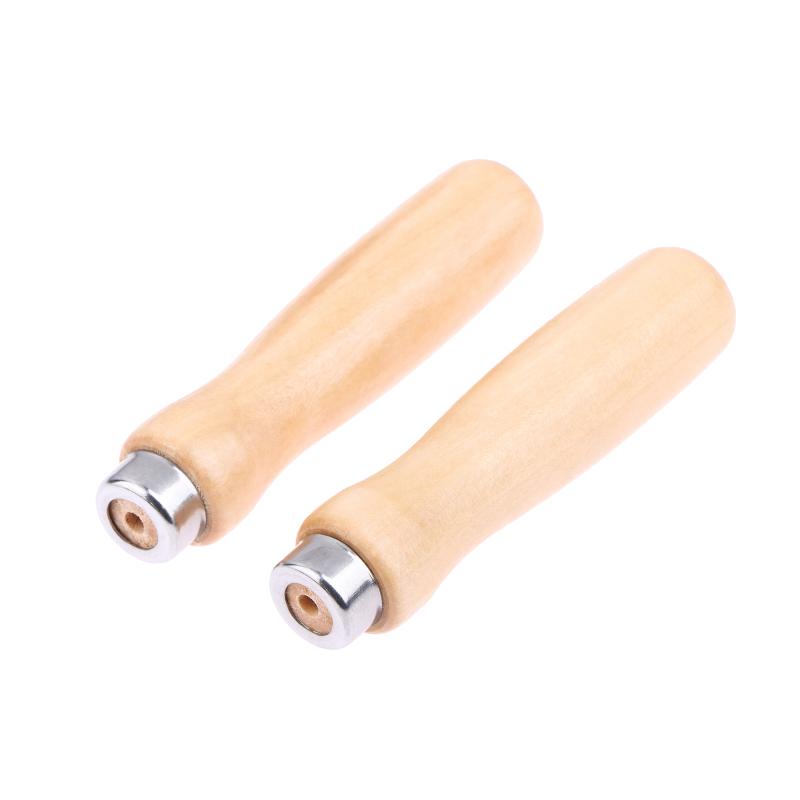 2Pcs/Lot Wooden File Handle Replacement For Woodworking File Craft Polishing Hand Tool Hardware File Handle