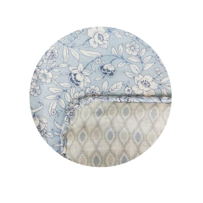 

Японский стиль трехслойный хлопковый женский марлевый носовой платок Light gray(Mountain Flower Blue)