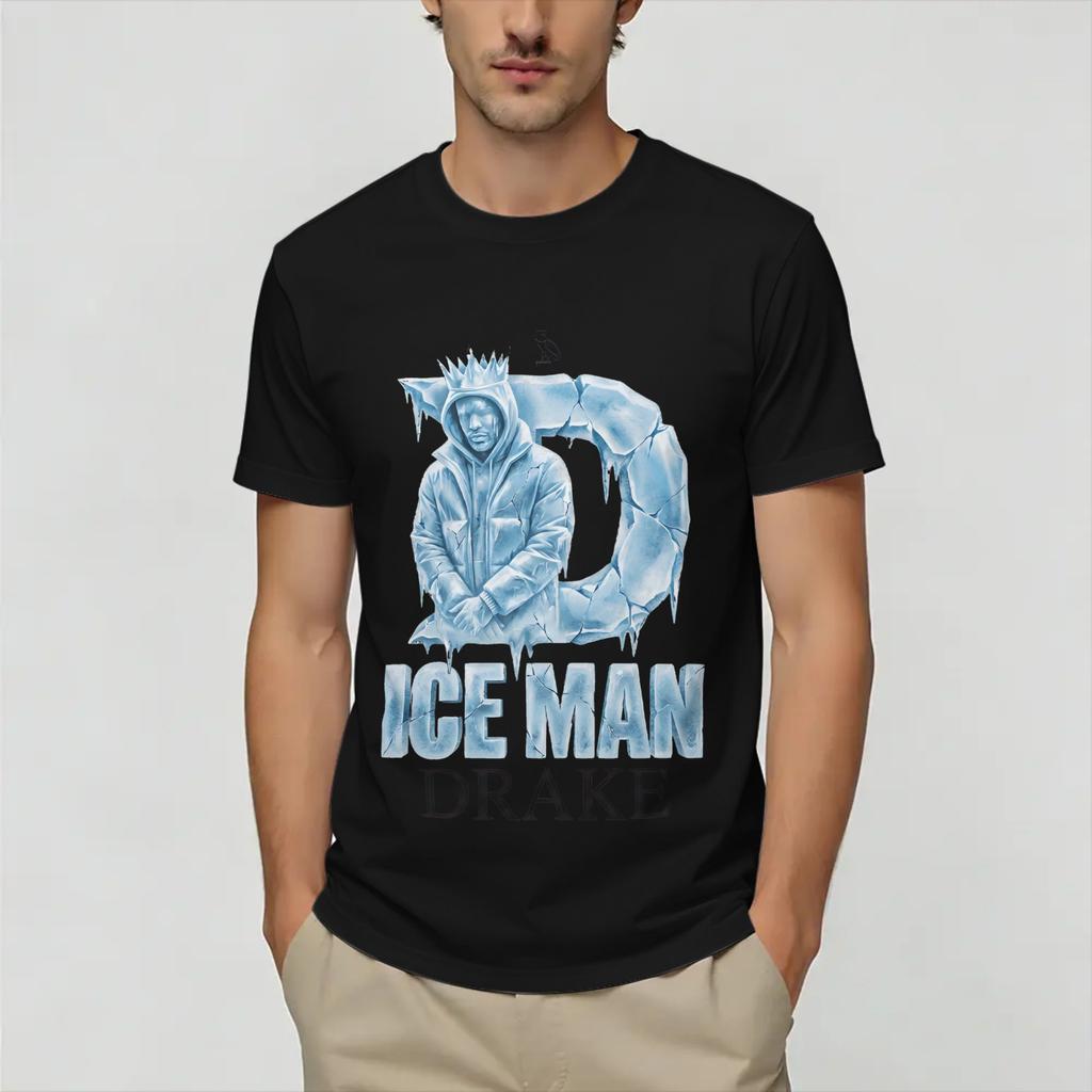 Drakes IceUnisex Unisexs T Shirts Vintage Tee Shirt Short Sleeve Round Neck TShirt Pure Cotton Plus Size Clothes