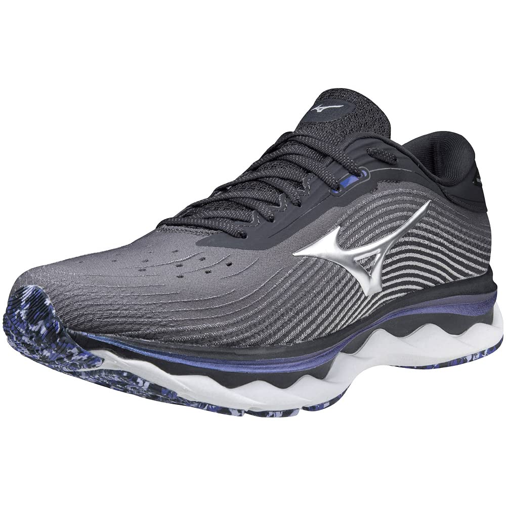 Laufschuhe Wave Sky 5 Jogging Marathon Sporttraining Leichtgewicht cm 2E [Mizuno] Herren Schwarz/Silber/Lila 29.0