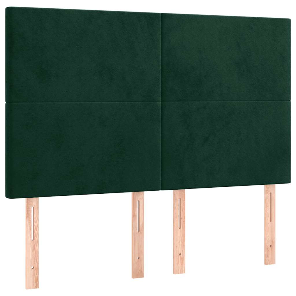 Bed Frame without Mattress Dark Green 140 x 190 cm Velvet