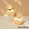 Japanese And Korean Versatile Geometric Disc Stud Earrings Niche Design Simple Fashion Commuter Temperament Geometric Earrings