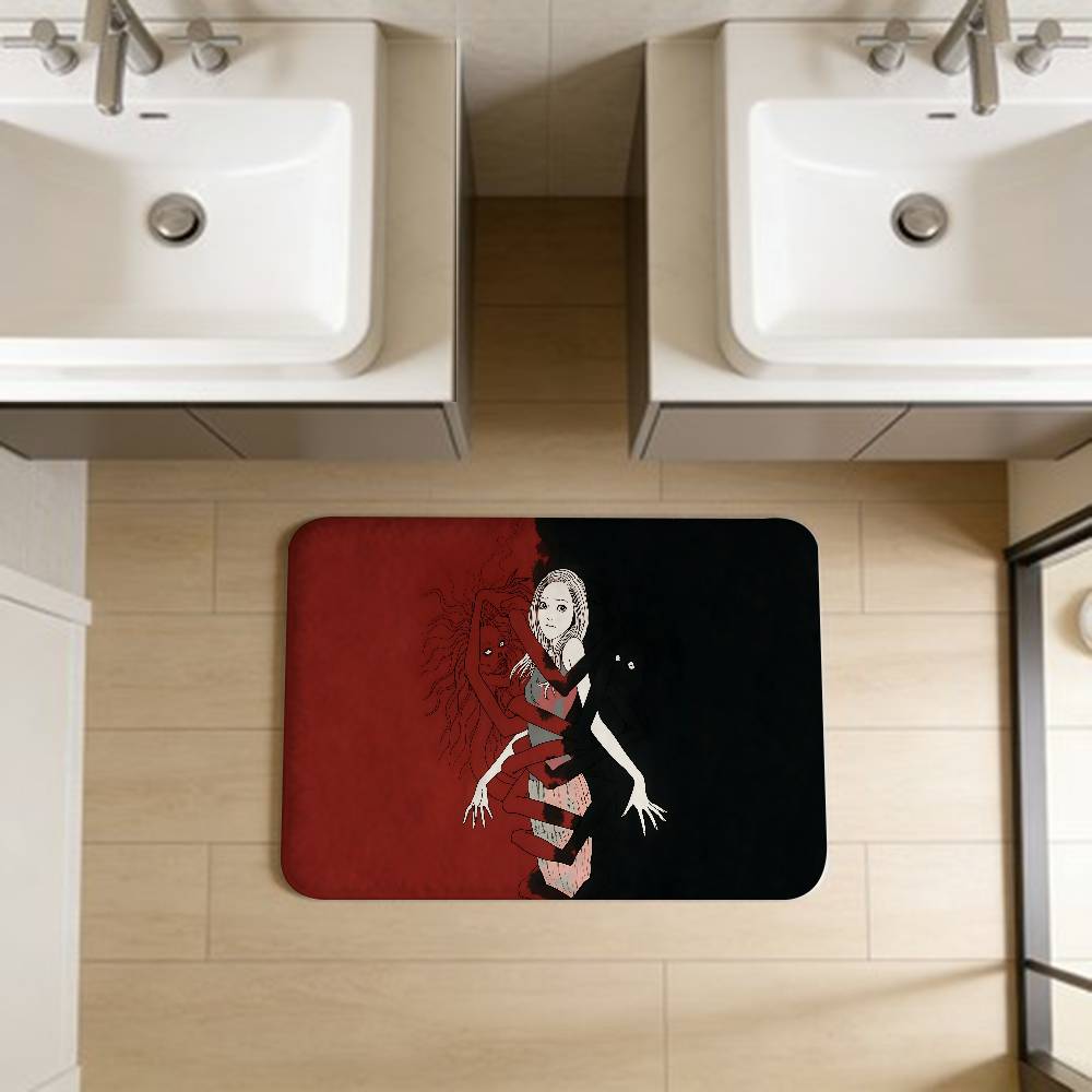 Junji Ito Kawakami Tomie Hallway Carpet Washable Non-Slip Living Room Sofa Chairs Area Mat Kitchen Doormat Area Rug