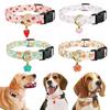Strawberries Flower Pattern Adjustable Pet Collar Cotton Cat Traction Necklace Pet Dog Collar  Cat