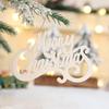 Gold Glitter Merry Christmas Letter Pendant Ornament for Tree Decoration