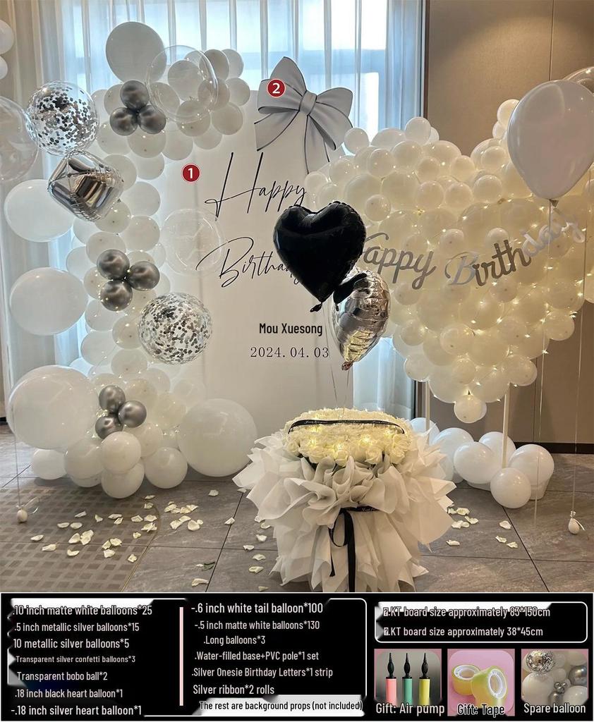 18th Birthday Party Decoration Set: Balloon Background Wall for Boys or Girls