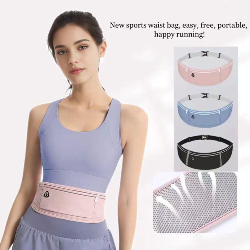 Waterproof Running Waist Bag Breathable Waist Pack Multi-function Sports Belt Bag Gym Cycling
