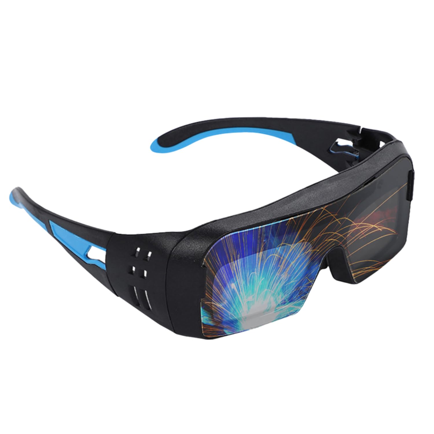 

OutRun New Welding Сварочный шлем Fast Authentic [Модель 2025 года] Очки, Маска с автоматическим затемнением, Сверхлегкий, На солнечной батарее (Супер 1/25 000 синий