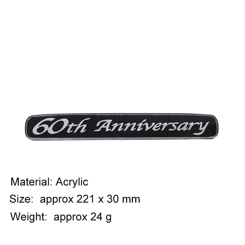 

3D Premium Brownstone Executive Black White 60 Anniversary Emblem For Land Cruiser car Fender trunk Rear Decal Badge Sticker