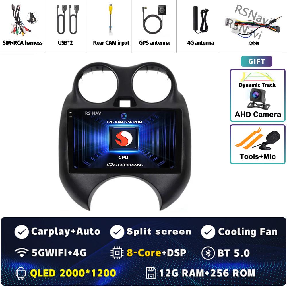 Android 14 Car Radio For Nissan March K13 2010 2011 2012 2013 Player Multimedia Navigation Stereo CarPlay Auto Video BT WIFI+4G