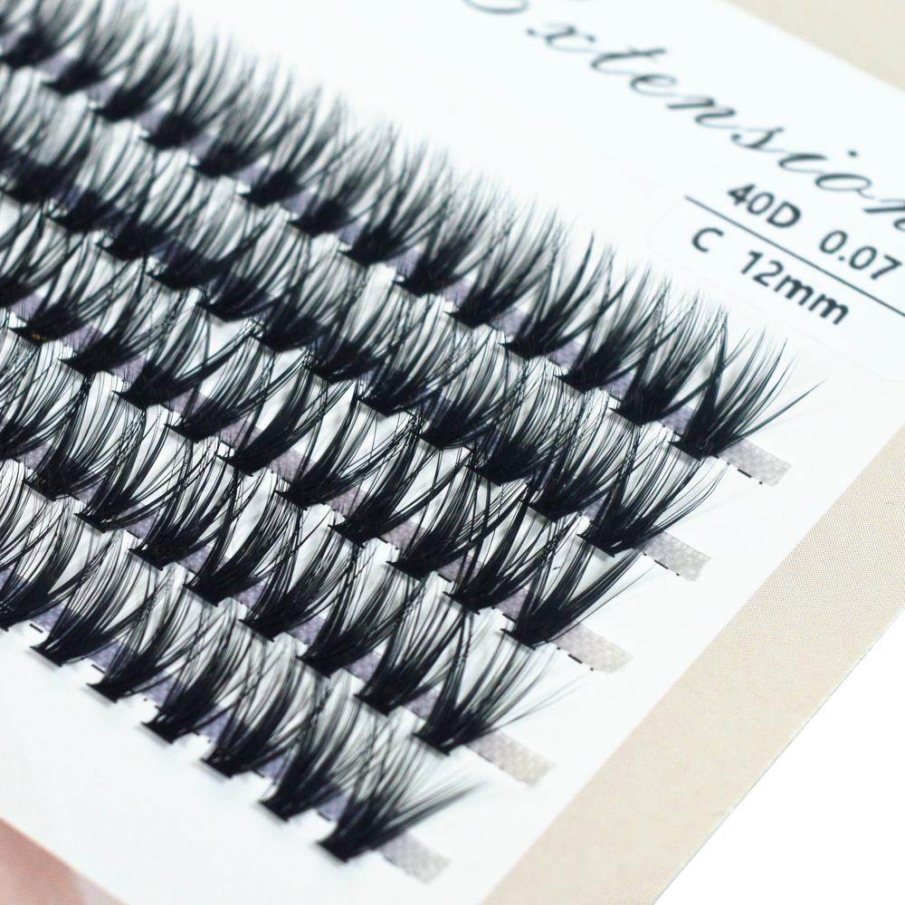 

100 шт. 20 30 40D ресницы отдельные C/D/DD кластерные ресницы прививка накладных ресниц наращивание ресниц индивидуальный пучок ресниц D&0.07mm&15mm