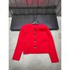 Xiangjia 2025 A/W Multi-Button Round Neck Knit Cardigan - Elegant & Versatile Short Jacket