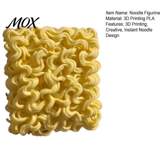 3D Printed Novelty Props Instant Noodle Figurine, Realistic Ramen Snack Desk Ornament, Food Figurines Creative Statue for Home Office Decor, Tabletop