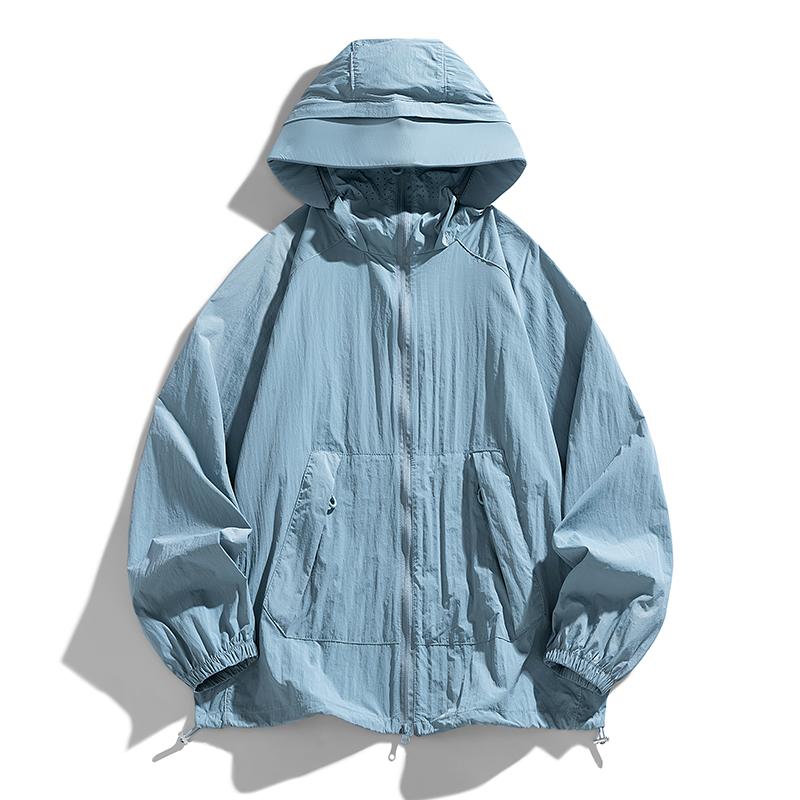 Roupa de Proteção Solar para Exterior Com UPF50 Seda Gelada E Proteção UV, Seda Gelada Ultra-fina E Respirável, Adequada Para Casais