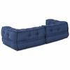 Modular Sofa Set 3 Pcs Indigo 140 X 70 X 36 Cm Fabric