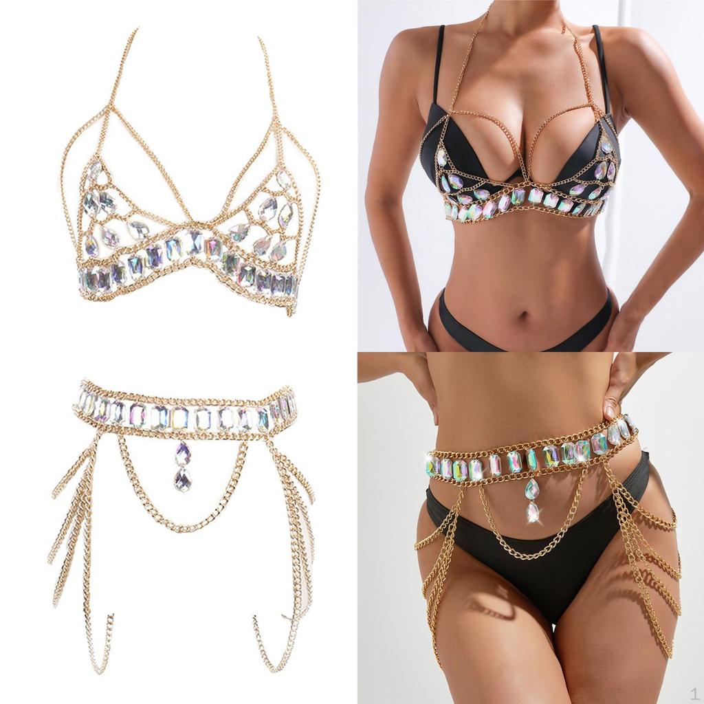 Body Chain Chest for Performance Halloween Music Festival Party Disco