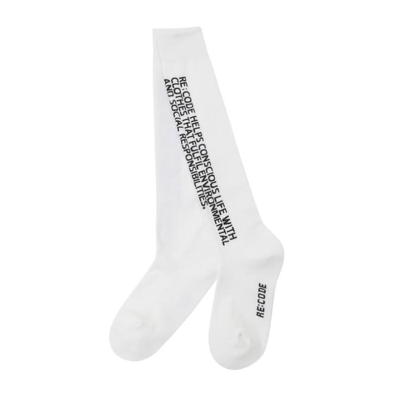 

RE;CODE Slogan Logo Socks_RYAAM23814WHX white