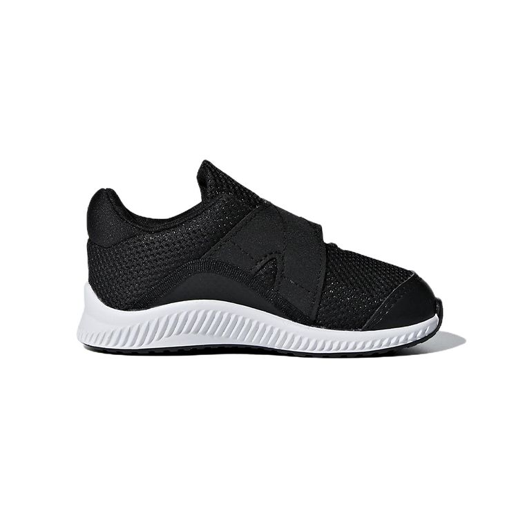 Adidas Fortarun X Round Toe Lace-Up Durable Breathable Low-Top Walking Shoes Baby Shoes Black B96231