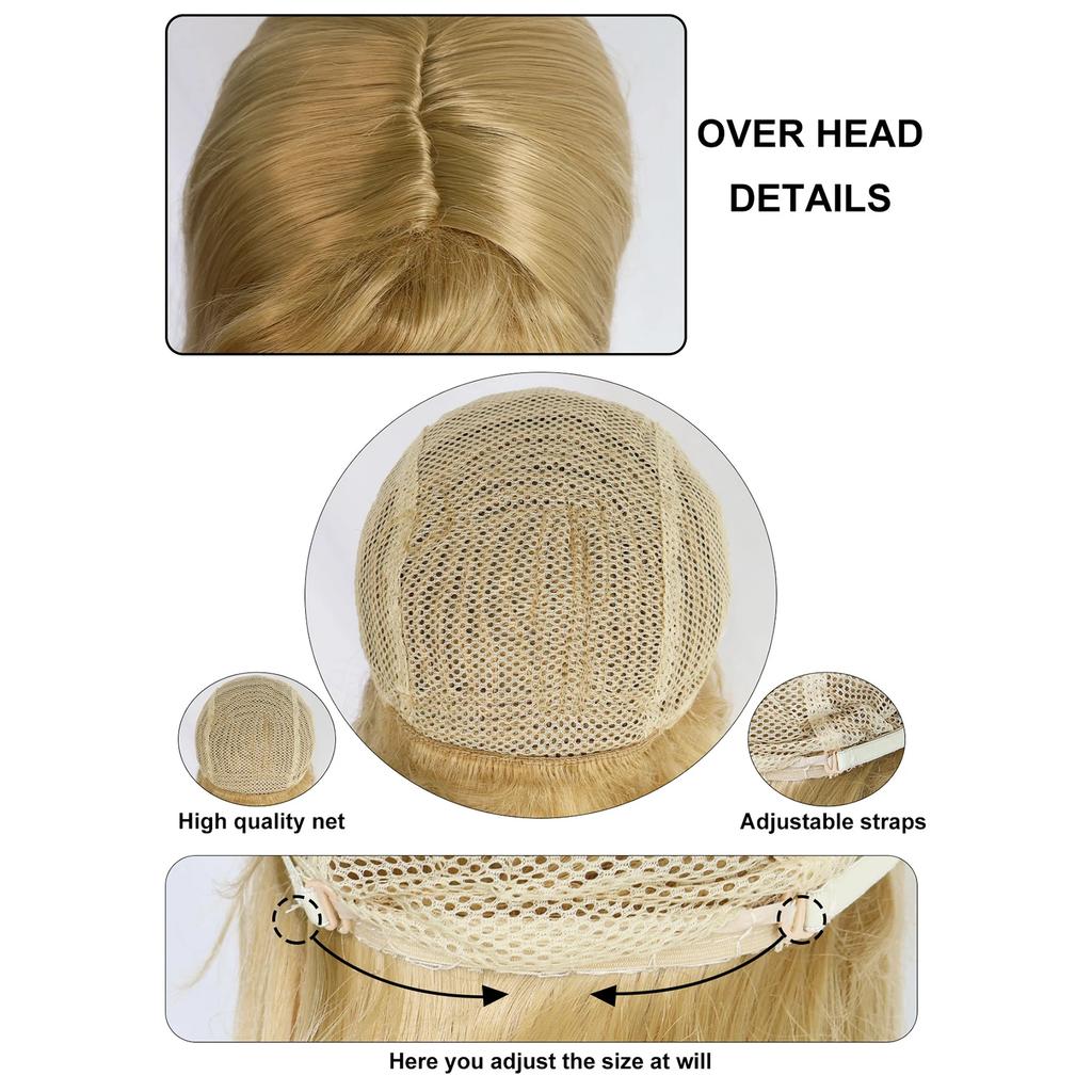 Synthetic Blonde Wig Extra Long Hair Princess Wig for Women Cosplay Daily Holiday Party Costume Wigs