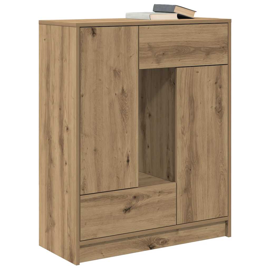 Sideboard with Drawers and Doors Artisan Oak 73 x 31 x 90 cm