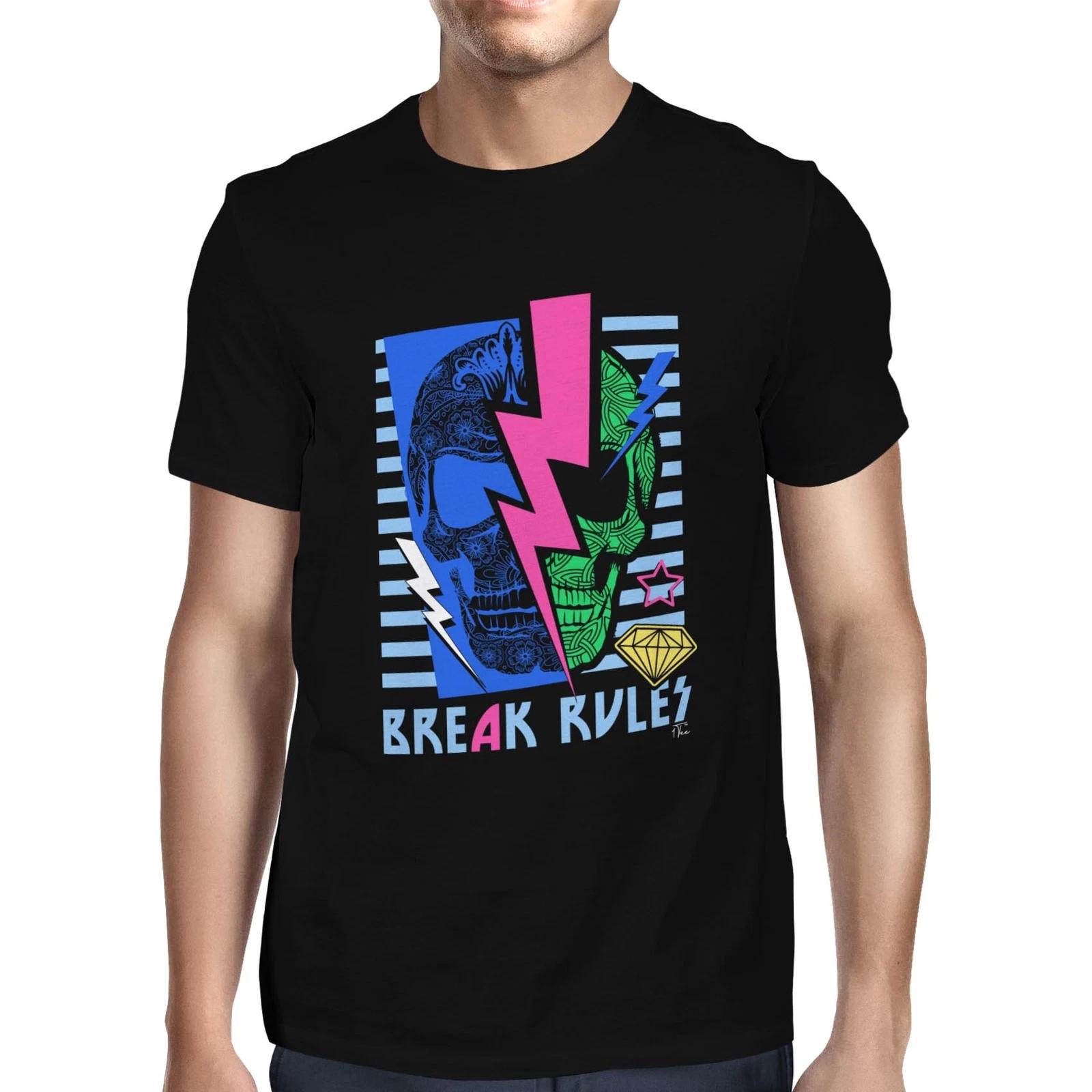 1Tee Mens Break Rules Skull T-Shirt XXXL