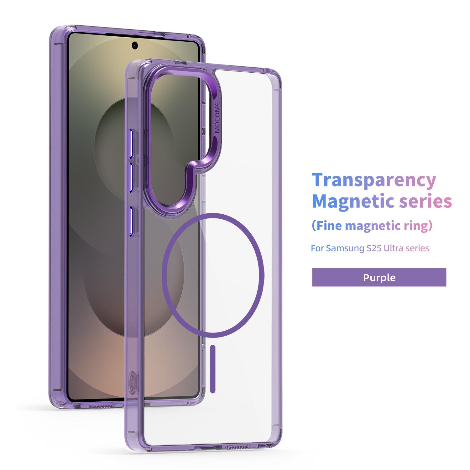 

Transparent Magnetic Ring Case for Samsung S25 Ultra - New Star Shield, Drop-Proof, Hard Protection S23 Ultra