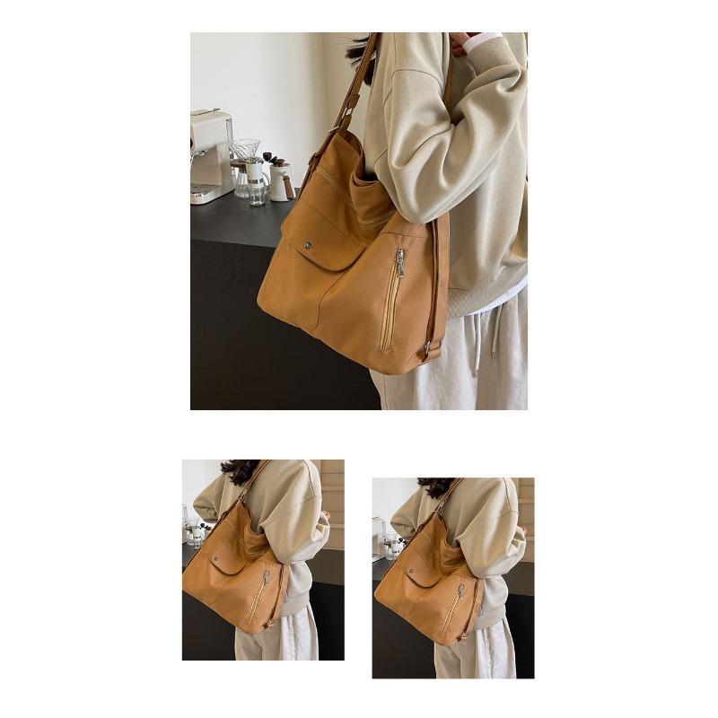 Large Capacity Tote Bag for Women 2025 New Multi-Pocket Single Shoulder Bag Simple and Versatile Commuter Bag for Women