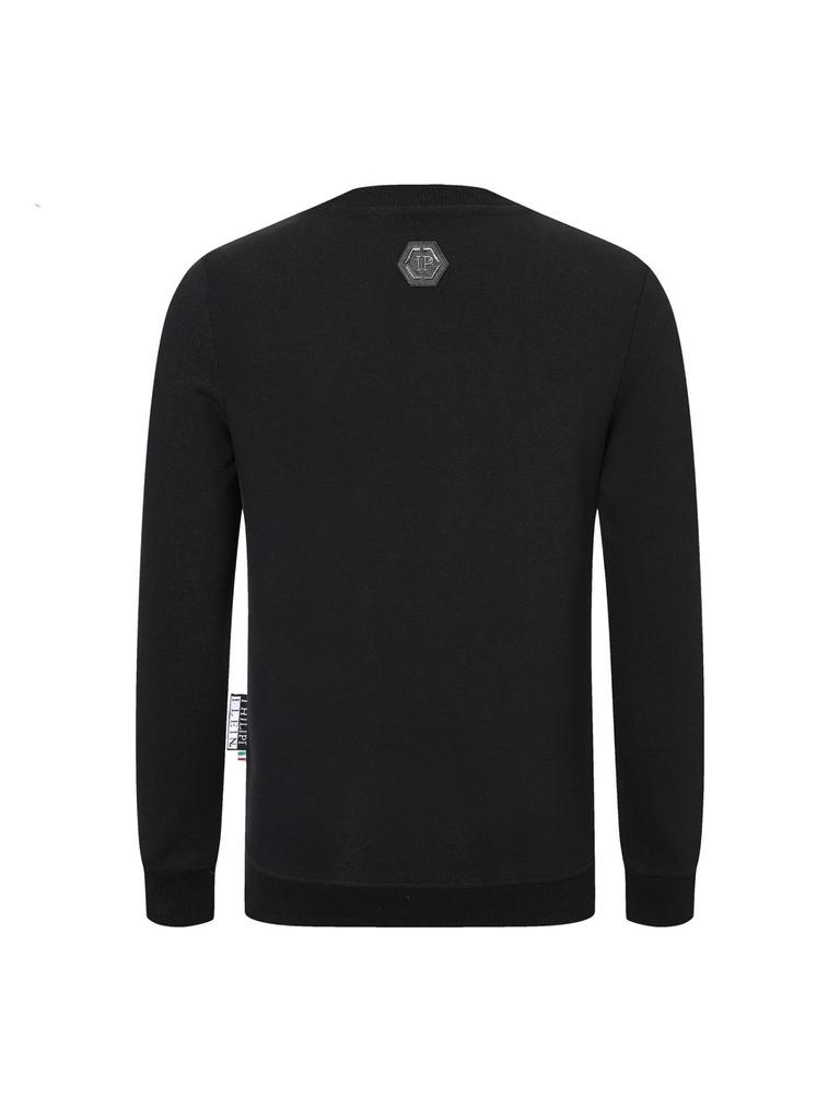 Sudadera con capucha de cuello redondo y strass para hombre Philip Plein - Tendencia Otoño/Invierno Estilo Callejero Europeo y Americano