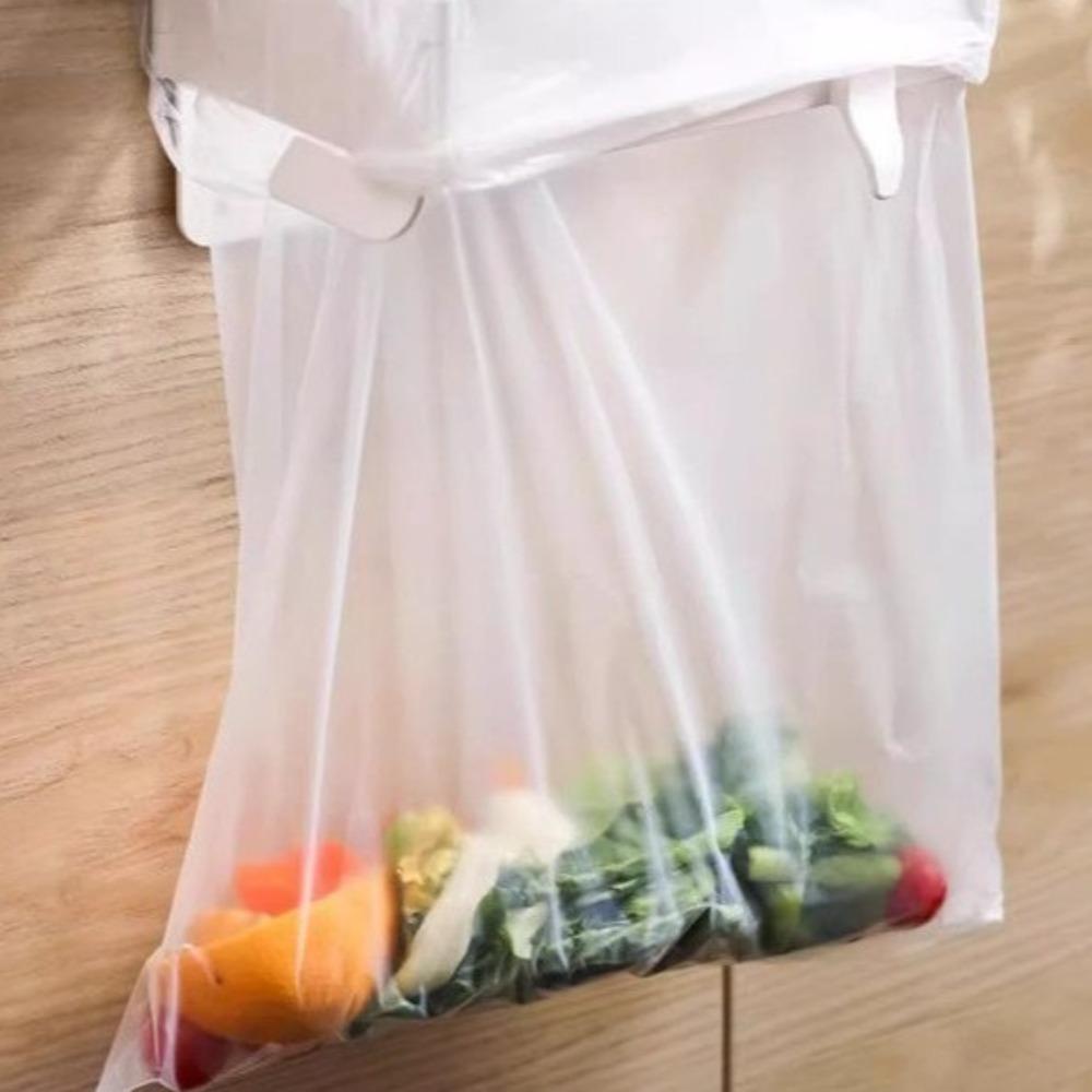Wall-Mounted Garbage Bag Hanger Magnetic Waste Bin Holder Space Save Trash Bag Holder Kitchen