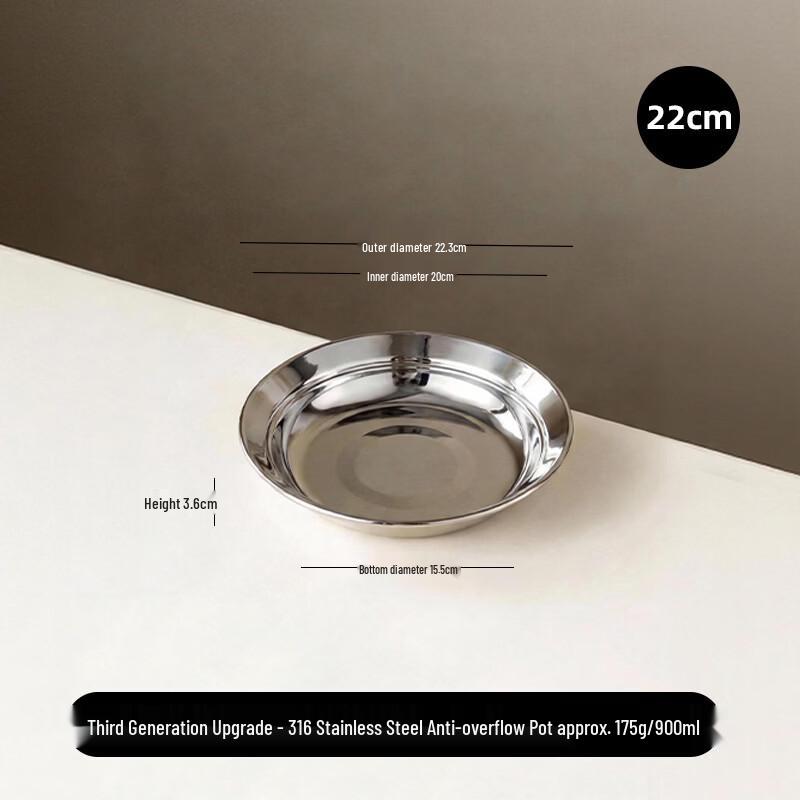 Guofeng 316 Stainless Steel Baby Food Plate