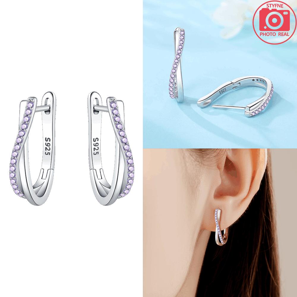 

Authentic Original Copper Metal Purple Dreamy Fish-tail Ear Ring Butterfly Animal Flower Accessory Earring High Quality Fine Jewelry High Quality