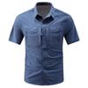 Men's 2026 Summer New Quick Dry Workwear Short Sleeve Shirt, Thin Loose Fit Outdoor Casual Half Sleeve Shirt, Trendy Style