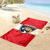 "Panthers Logo On Red Background" Patterned Beach Towel Quick Dry Perfect for Travel Outdoor Sports Jogging the Beach and Swimming