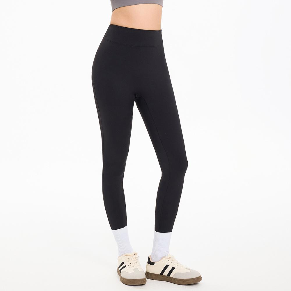High-Waisted Peach Butt-Lifting Quick-Dry Fitness Pants for Women - Tummy Control, High Elasticity, Yoga, Running, Tight-Fit. Medium