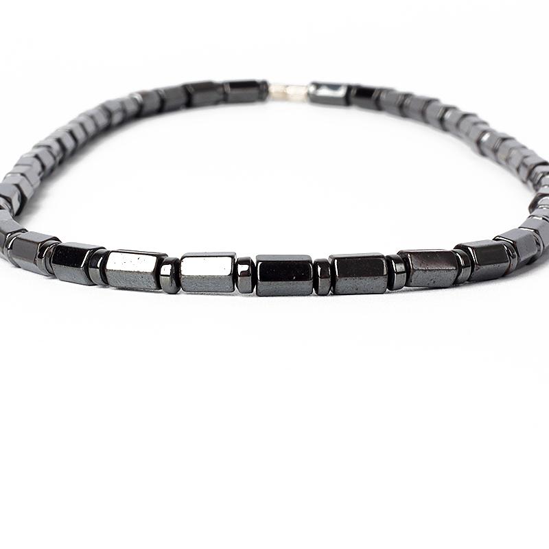 Collane in Ematite Naturale Facettata Sezione Moda Donna Collana con Perle di Ematite Gioielli Accessori Reiki Guarigione Anima Sana