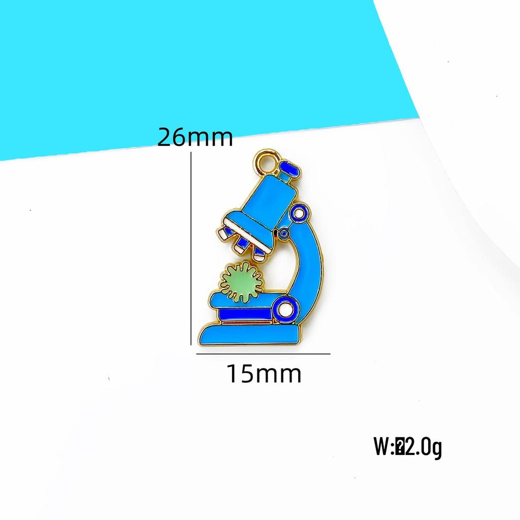 DNA Academy Microscope Keychain Charms: Alloy Jewelry Accessories & Bag Pendants