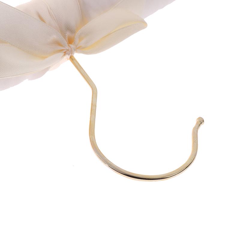 5 ks 38 cm bílé saténové vycpané ramínka na šaty kabát svatební