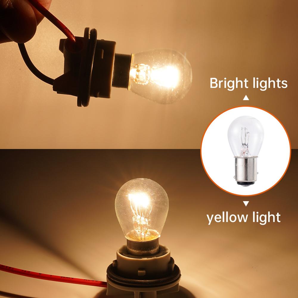 10pcs 1157 BAY15D LED Turn Singal Light Car Boat Reverse Brake Backup Lamp Tail Light Transparent Light Bulb DC12V Accessories